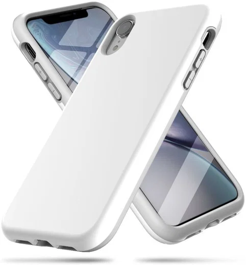 Apple iPhone XR Spatbestendig Hybride Hoesje Wit afbeelding 1