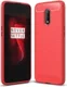 OnePlus 7 Geborsteld TPU Hoesje Rood afbeelding 1