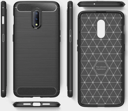 OnePlus 7 Geborsteld TPU Hoesje Rood afbeelding 8