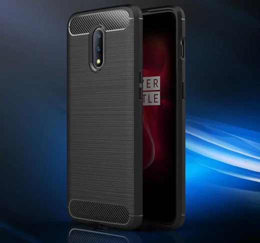 OnePlus 7 Geborsteld TPU Hoesje Rood afbeelding 9