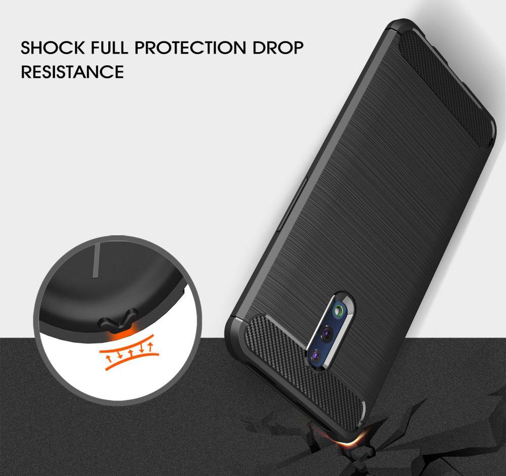 Oppo Reno Geborsteld TPU Hoesje Blauw afbeelding 2
