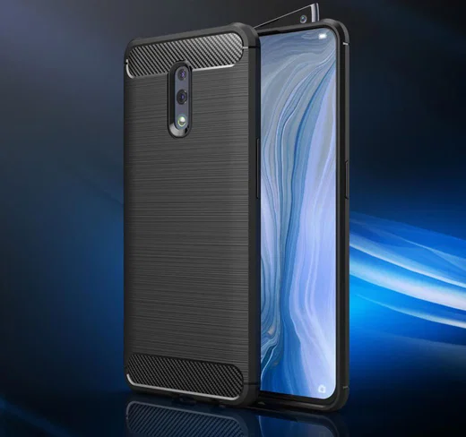 Oppo Reno Geborsteld TPU Hoesje Blauw afbeelding 7