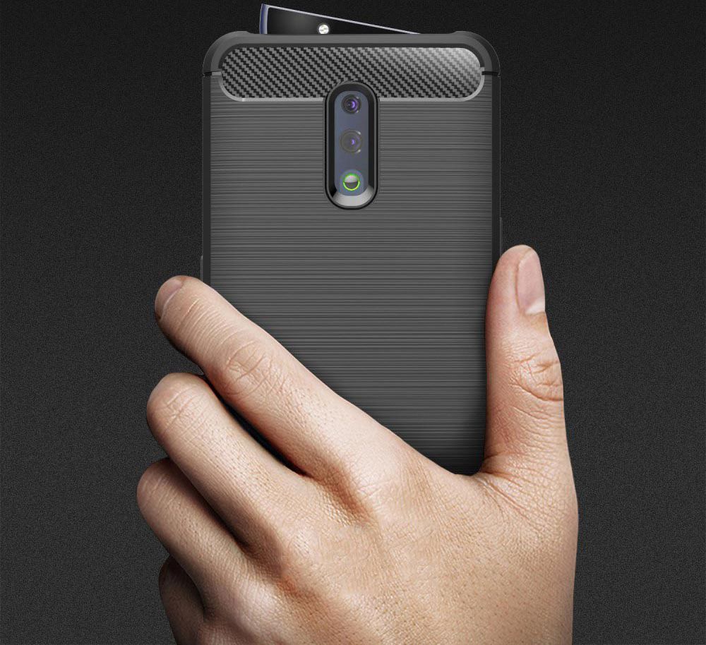 Oppo Reno Geborsteld TPU Hoesje Blauw afbeelding 10