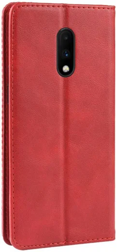 OnePlus 7 Vintage Portemonnee Hoesje Rood afbeelding 5