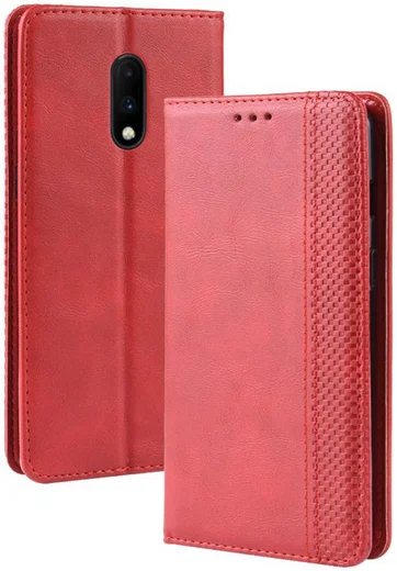 OnePlus 7 Vintage Portemonnee Hoesje Rood afbeelding 7