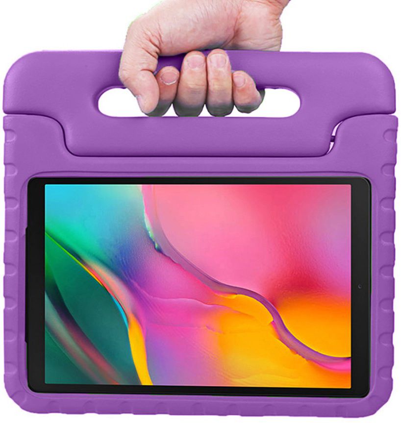 Samsung Galaxy Tab A 10.1 (2019) Kinder Tablethoes met Handvat Paars afbeelding 7