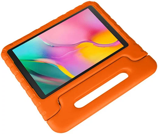 Samsung Galaxy Tab A 10.1 (2019) Kinder Tablethoes met Handvat Oranje afbeelding 5