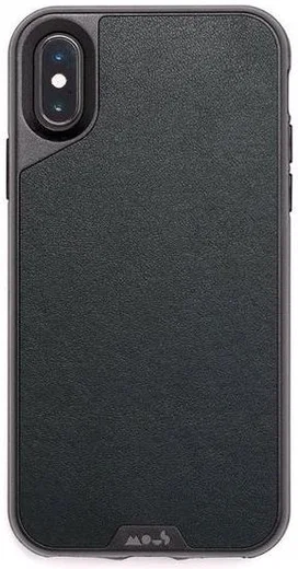 MOUS Limitless 2.0 Apple iPhone XS / X Hoesje Black Leather afbeelding 1