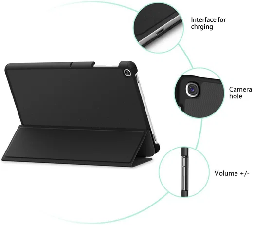 Samsung Galaxy Tab S5e Tri-Fold Hoesje Zwart afbeelding 5