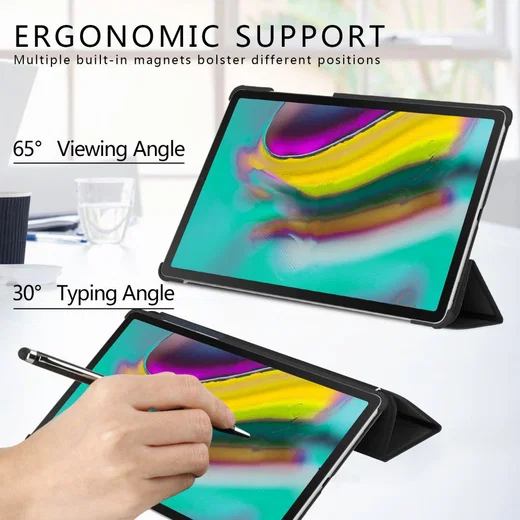 Samsung Galaxy Tab S5e Tri-Fold Hoesje Zwart afbeelding 6