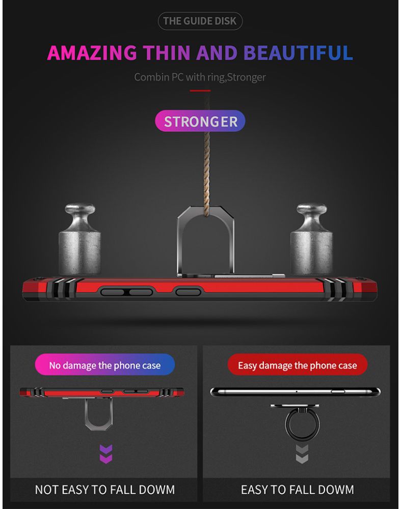 Samsung Galaxy A70 Hybride Hoesje met Kickstand Zwart afbeelding 8