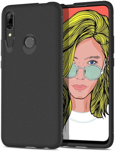 Huawei P Smart Z Twill Slim Texture Back Cover Zwart afbeelding 1