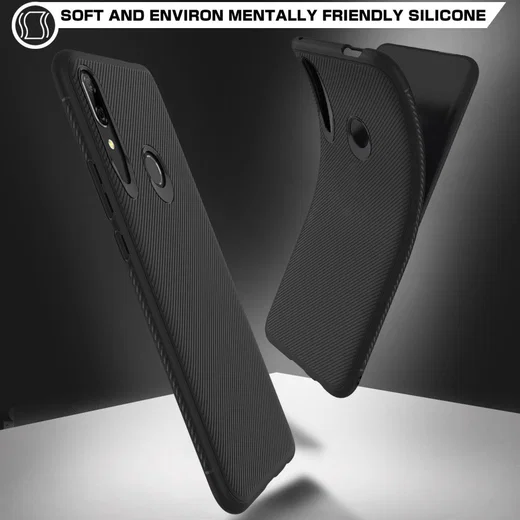 Huawei P Smart Z Twill Slim Texture Back Cover Zwart afbeelding 5