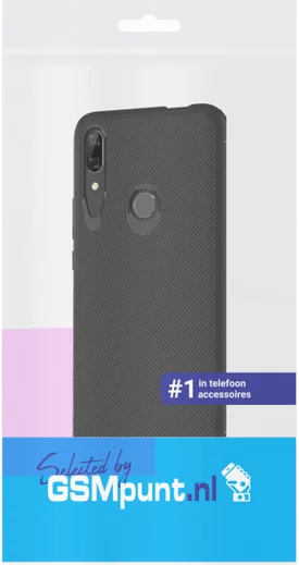 Huawei P Smart Z Twill Slim Texture Back Cover Zwart afbeelding 2