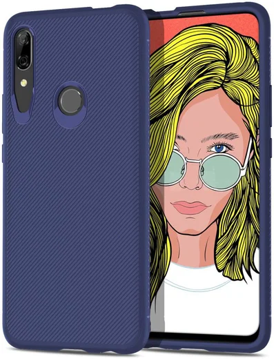 Huawei P Smart Z Twill Slim Texture Back Cover Blauw afbeelding 1