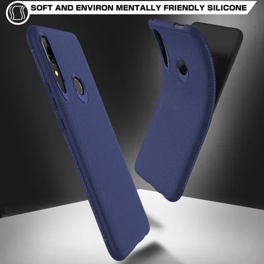 Huawei P Smart Z Twill Slim Texture Back Cover Blauw afbeelding 8