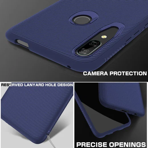 Huawei P Smart Z Twill Slim Texture Back Cover Blauw afbeelding 9