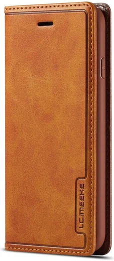 iPhone SE (2020/2022)/8/7 Hoesje Retro Portemonnee Book Case Bruin afbeelding 2