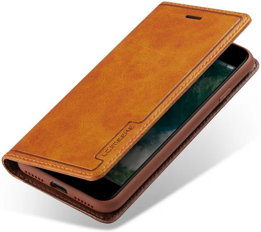 iPhone SE (2020/2022)/8/7 Hoesje Retro Portemonnee Book Case Bruin afbeelding 7