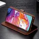 Samsung Galaxy A50 Book Case Hoesje Stijlvol Wallet Kunst Leer Bruin afbeelding 13