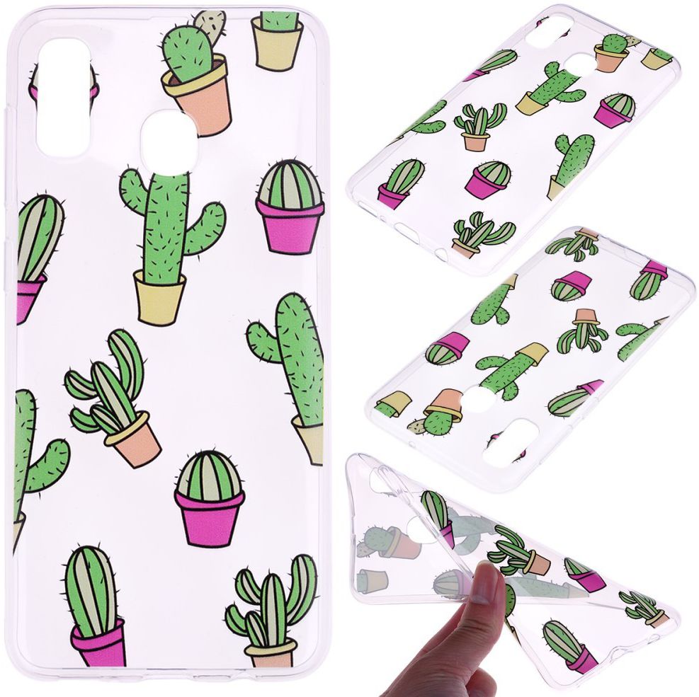 Samsung Galaxy A40 TPU Hoesje met Cactus Print afbeelding 5