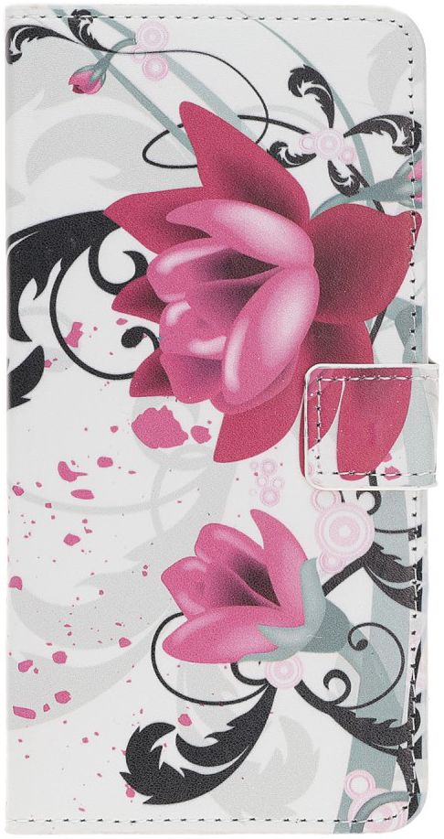 Huawei Y5 (2019) Portemonnee Hoesje met Bloem Print afbeelding 1