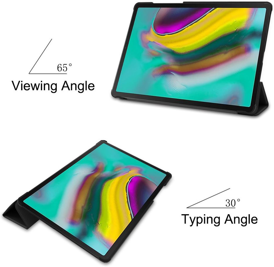 Samsung Galaxy Tab S5e Tri-Fold  Hoesje Zwart afbeelding 6