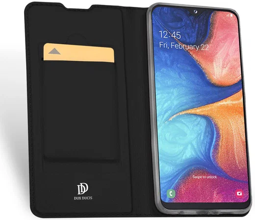 Dux Ducis Samsung Galaxy A20e Bookcase Hoesje Zwart afbeelding 2
