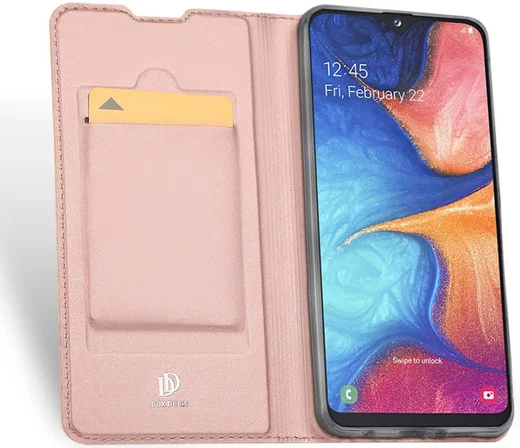 Dux Ducis Samsung Galaxy A20e Bookcase Hoesje Roze Goud afbeelding 2