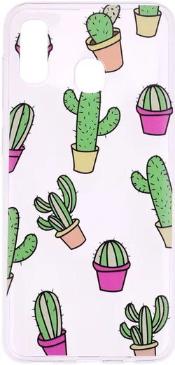 Samsung Galaxy A20e TPU Hoesje met Cactus Print afbeelding 1