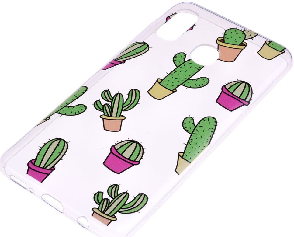 Samsung Galaxy A20e TPU Hoesje met Cactus Print afbeelding 2