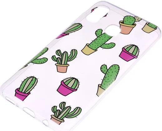 Samsung Galaxy A20e TPU Hoesje met Cactus Print afbeelding 2