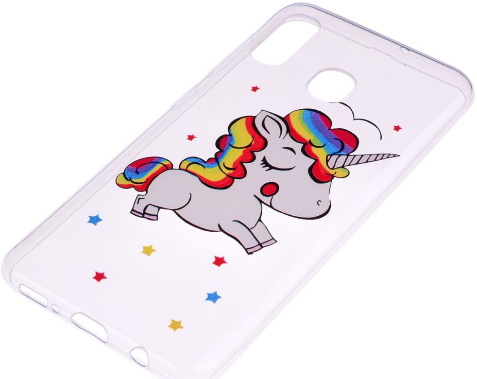 Samsung Galaxy A20e TPU Hoesje met Eenhoorn Print afbeelding 2