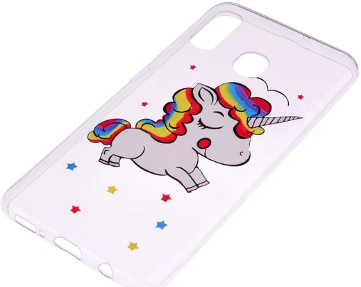 Samsung Galaxy A20e TPU Hoesje met Eenhoorn Print afbeelding 2
