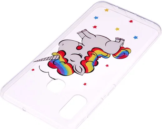 Samsung Galaxy A20e TPU Hoesje met Eenhoorn Print afbeelding 3