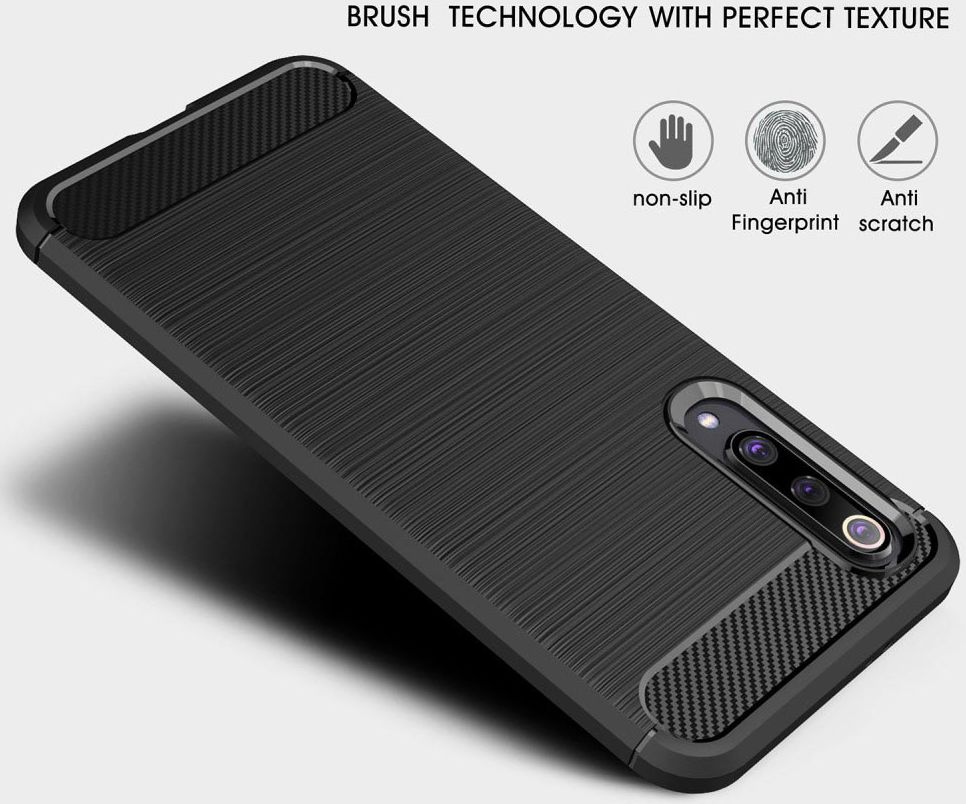 Xiaomi Mi 9 SE Geborsteld TPU Hoesje Zwart afbeelding 9