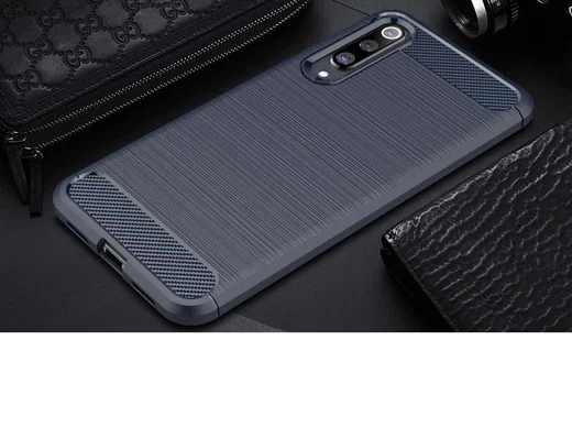 Xiaomi Mi 9 SE Geborsteld TPU Hoesje Blauw afbeelding 2