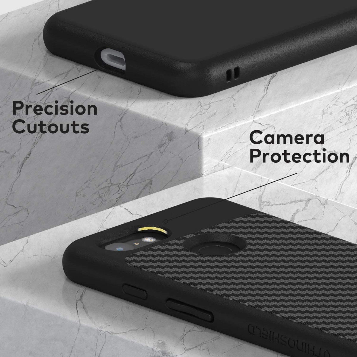 RhinoShield SolidSuit Google Pixel 3A XL Hoesje Carbon Fiber afbeelding 6