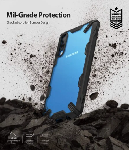 Ringke Fusion X Samsung Galaxy A70 Hoesje Zwart afbeelding 3