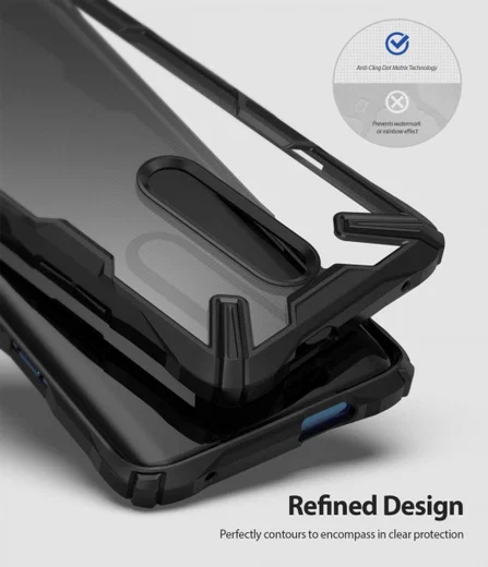 Ringke Fusion X OnePlus 7 Back Cover Hoesje Zwart afbeelding 4