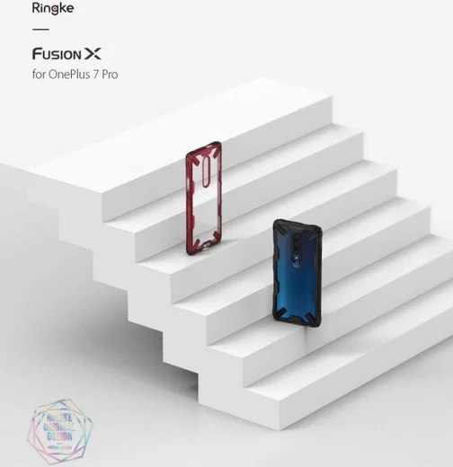 Ringke Fusion X OnePlus 7 Back Cover Hoesje Rood afbeelding 8