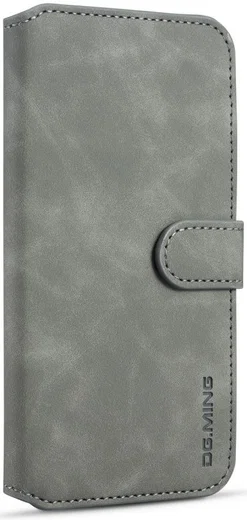 Huawei Y6s / Y6 (2019) Hoesje Retro Portemonnee Grijs afbeelding 3