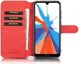 Huawei Y6s / Y6 (2019) Hoesje Retro Portemonnee Rood afbeelding 2
