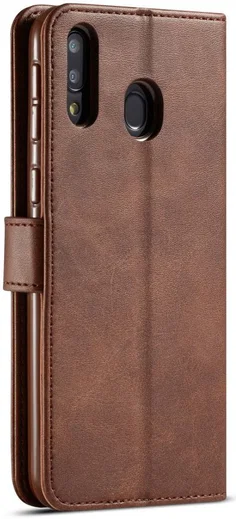 Samsung Galaxy M20 Power Stand Portemonnee Bookcase Hoesje Bruin afbeelding 1