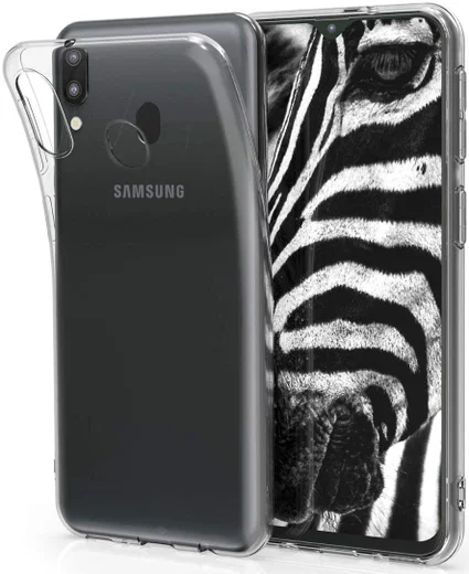 Samsung Galaxy M20 Power Hoesje Dun TPU Transparant afbeelding 1