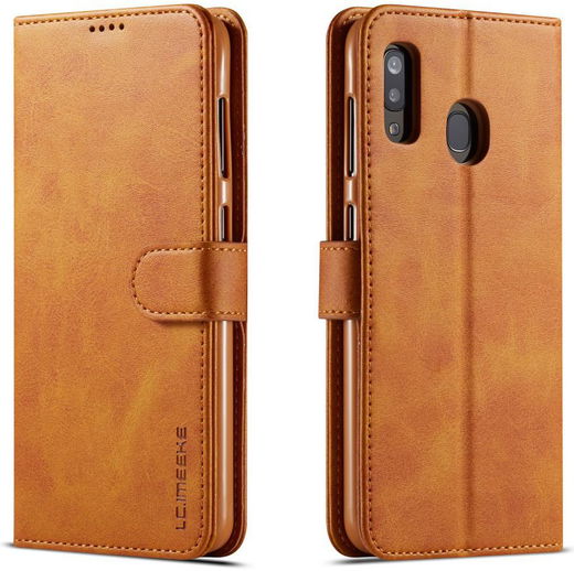 Samsung Galaxy A40 Stand Portemonnee Bookcase Hoesje Bruin afbeelding 2