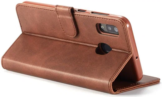 Samsung Galaxy A40 Stand Portemonnee Bookcase Hoesje Donkerbruin afbeelding 9