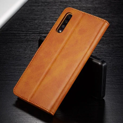 Samsung Galaxy A70 Stand Portemonnee Bookcase Hoesje Bruin afbeelding 6