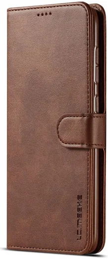 Samsung Galaxy A70 Stand Portemonnee Bookcase Hoesje Donkerbruin afbeelding 1