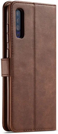Samsung Galaxy A70 Stand Portemonnee Bookcase Hoesje Donkerbruin afbeelding 4